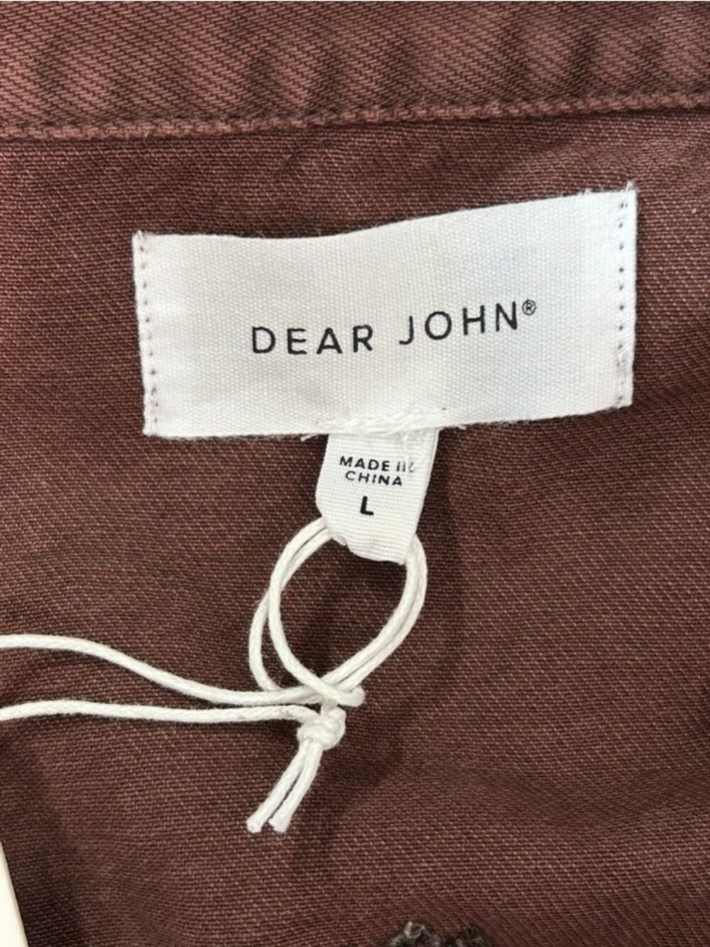 Dear John Denim Gina Denim Shirt Jacket in Dark Mahogany - Sz L - New - Picture 7 of 9